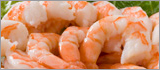 Cooked shrimp.